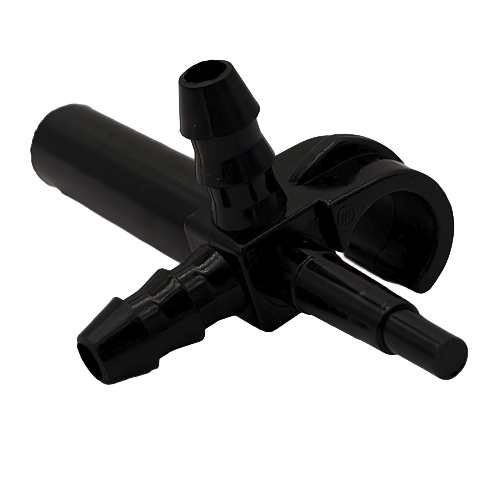 END-OF-LINE ELBOW PLASTECH LONG CAP 3ST, BLACK