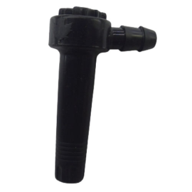 SPOUT 7/16" BLACK ECOLO WITH RIB (BOX)