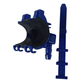 SADDLE MANIFOLD UNIVERSAL SINGLE BLUE WITH TIE-WRAP (BAG)