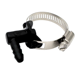 SADDLE ELBOW 3/4", 1" AND 1 1/4" PLASTECH WITH SS CLAMP