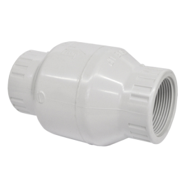 PVC40 THREADED  LINE SPRING LOADED CHECK VALVE